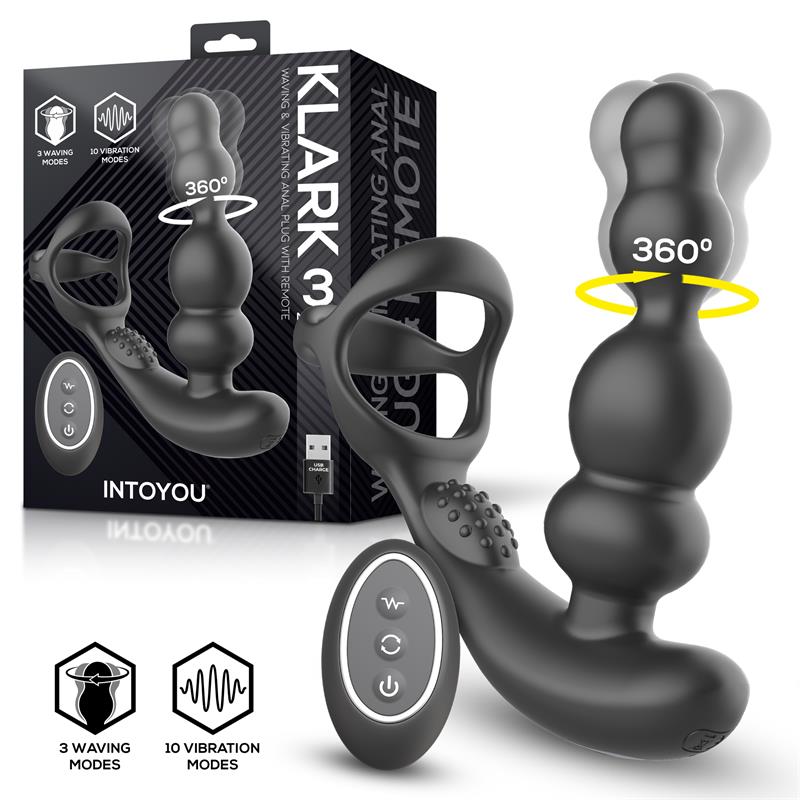 Klark Plug Anal Oscilante con Vibración y Mando a Distancia