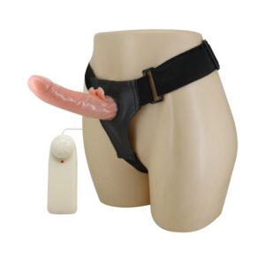 Baile Arnés con Dildo y Control Remoto 18 cm