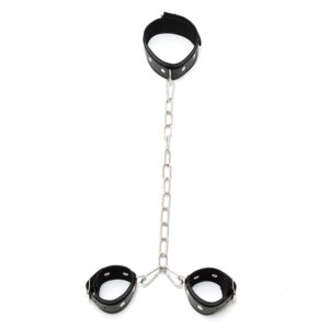 Collar con Esposas Cadena Ajustables