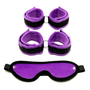 Set de Esposas para Manos y Pies Púrpura